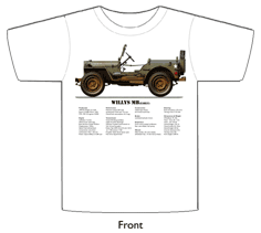 WW2 Military Vehicles - Willys MB (early) T-shirt 1 Front